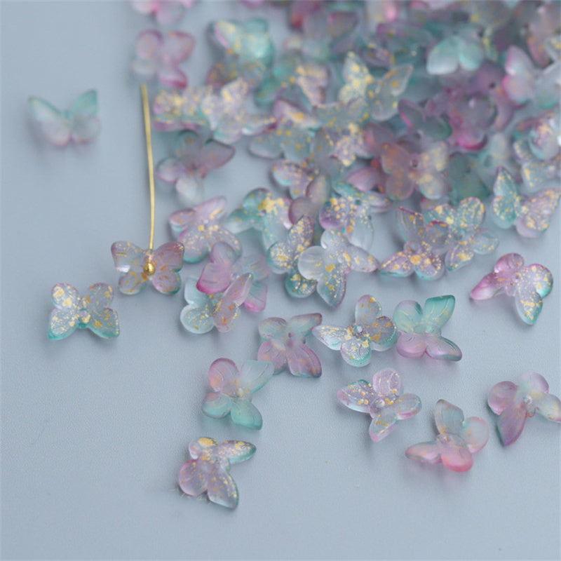 Multicolor glitter butterfly-shaped hairpin materials for creative craft projects by Arts And More